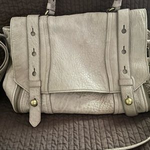 Taupe pebbled leather Olivia Harris Messenger Crossbody Bag good condition.